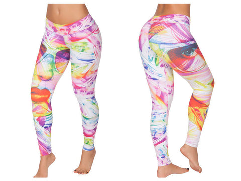 2734 Sports Yoga Leggings Color Printed