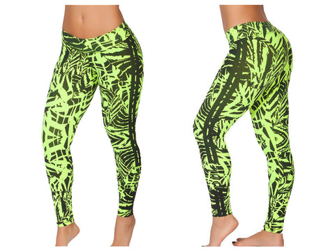 2718 Sports Yoga Leggings Color Green