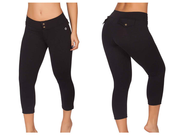 154-1 Sports Yoga Capri Pants Color Black