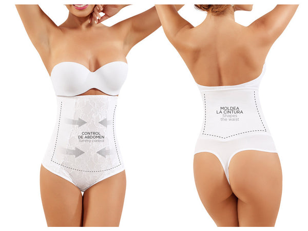 6108 Push UP and Tummy Control Panty Color White