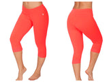 151-1 Sports Yoga Capri Pants Color Red