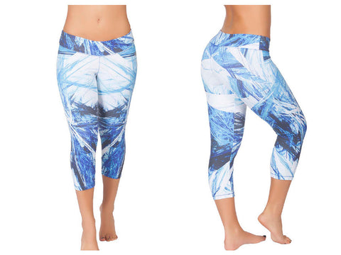 2737-1 Sports Yoga Capri Pants Color Printed