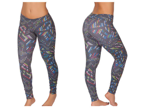 2735 Sports Yoga Leggings Color Printed