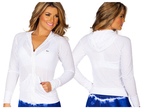 3031 Sports cover up Jacket Color White