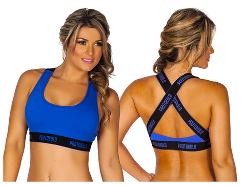 61-1 Sports Bra Color Blue