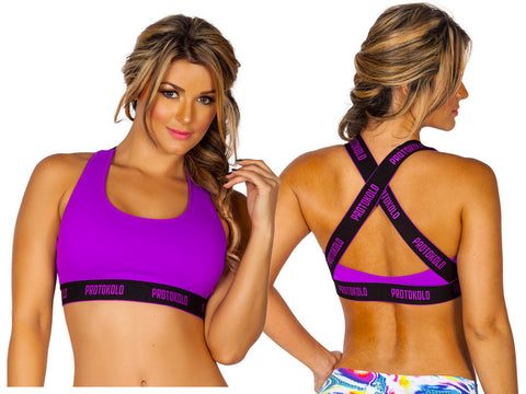 61-1 Sports Bra Color Purple