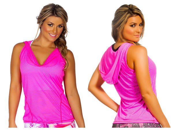 3027 Sports cover up Vest Color Pink