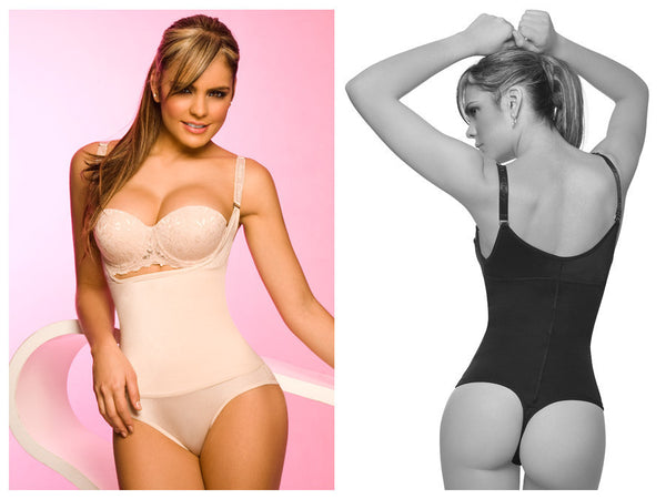 4012 Latex Body Thong Color Beige
