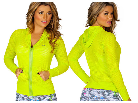 3031 Sports cover up Jacket Color Green