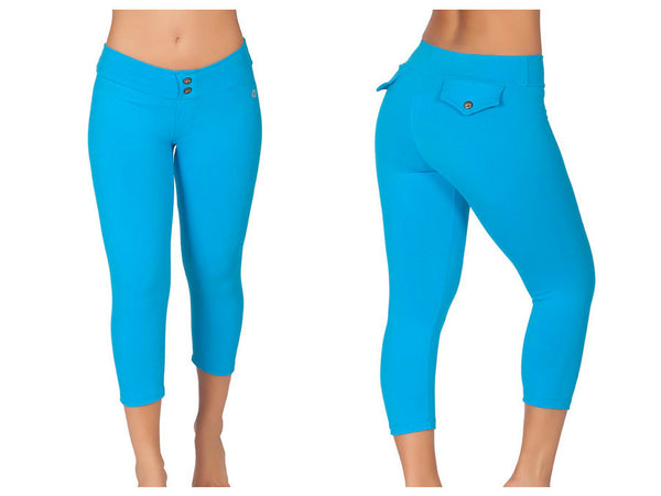 154-1 Sports Yoga Capri Pants Color Turquoise