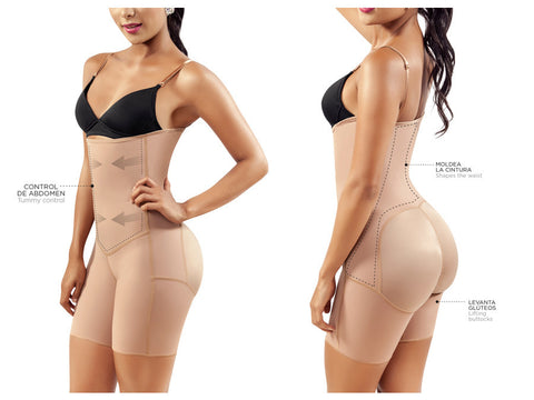 12004 Push UP and Tummy control Shapewear Color Brown