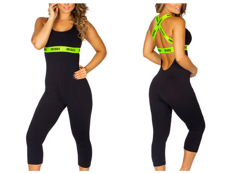 2715-1 Sports Catsuit Color Green